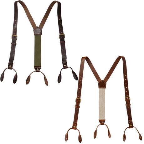 Nigel Cabourn（ナイジェルケーボン）"LEATHER SUSPENDER PEAT LABEL"