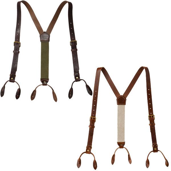 LEATHER SUSPENDER  Nigel Cabourn サスペンダー ナイジェル・ケーボン/Nigel Cabourn - レザーサスペンダー