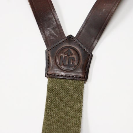 Nigel Cabourn（ナイジェルケーボン）"LEATHER SUSPENDER PEAT LABEL"