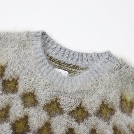 South2 West8 （サウスツーウエストエイト）"Mohair Crew Neck Sweater - Nordic Skull"