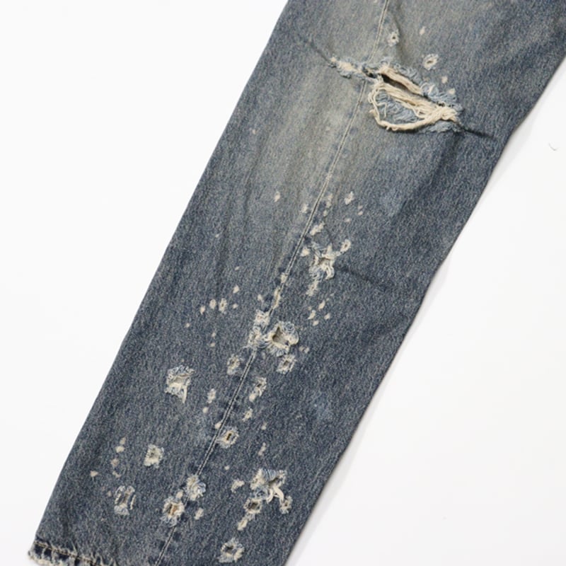 パンツ DAIRIKU W-VELT SUPER DAMAGE DENIM DAIRIKU】 Super Damage Wide Denim Pants | THE OUR