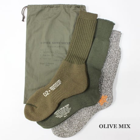 Nigel Cabourn（ナイジェルケーボン）"3-PACK ARMY SOCKS"