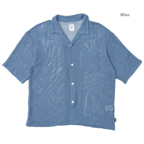 South2 West8 （サウスツーウエストエイト）"S/S Open Collar Shirt - Cotton Mesh"
