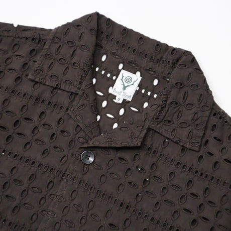 South2 West8 （サウスツーウエストエイト）"Cabana Shirt - Cutwork Embroidery"