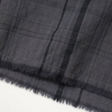 MAATEE&SONS（マーティーアンドサンズ）"OPEN COLLAR フリンジ HWOOL CHECK"