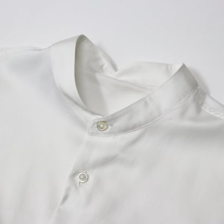 Ladie's / Graphpaper（レディース グラフペーパー）"Silicon Poplin Deep Slit Band Collar Shirt"