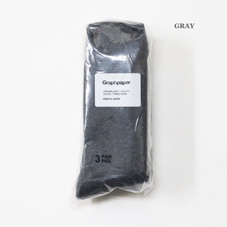 Graphpaper（グラフペーパー）"Graphpaper 3-Pack Socks"