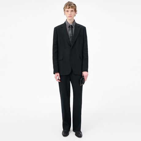 OUR LEGACY（アワー レガシー）"CEREMONY BLAZER - Coal Black Link Stripe Weave"