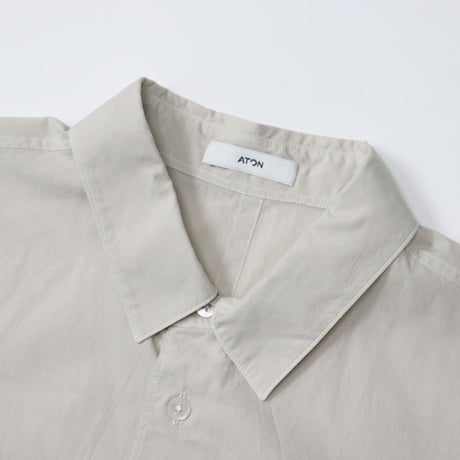 ATON（エートン）"SHRINK COTTON LAWN OVERSIZED HALF SLEEVE SHIRT"