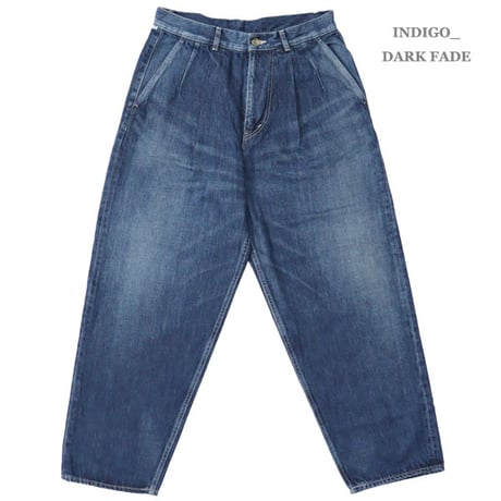 Graphpaper（グラフペーパー）"Selvage Denim Two Tuck Tapered Pants - DARK FADE"