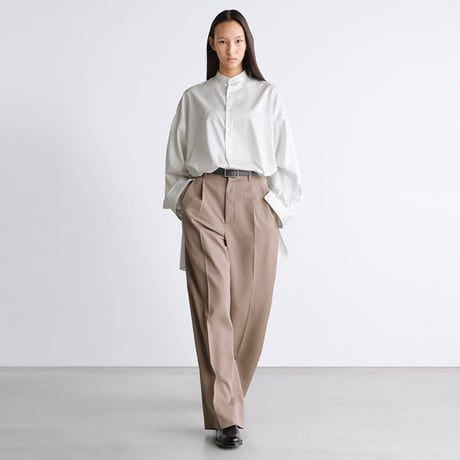 Ladie's / Graphpaper（レディース グラフペーパー）"Silicon Poplin Deep Slit Band Collar Shirt"
