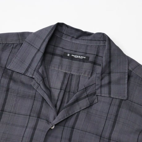 MAATEE&SONS（マーティーアンドサンズ）"OPEN COLLAR フリンジ HWOOL CHECK"