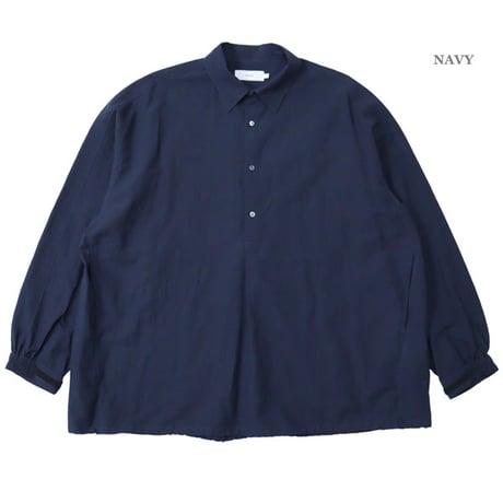 Graphpaper（グラフペーパー）"Cotton Linen Seersucker L/S Pullover Shirt"