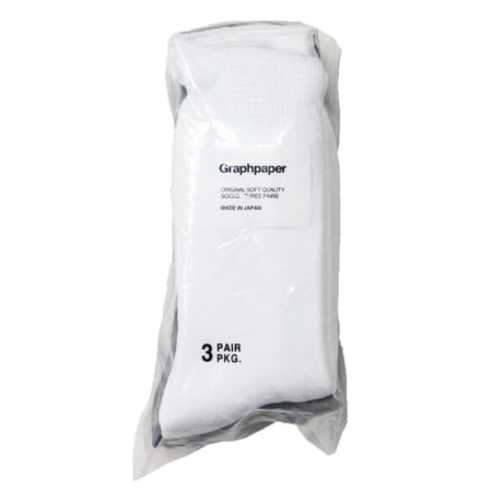 Graphpaper（グラフペーパー）"Graphpaper 3-Pack Sock - MONOTONE"