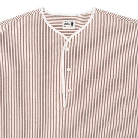 HENLEY NECK DEPARTMENT（ヘンリーネック デパートメント）"Allen - SIDOGRAS MAROON SEERSUCKER"
