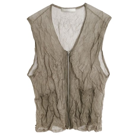 OUR LEGACY（アワー レガシー）"CRUSH VEST - Ash Silk Steel"