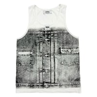 DAIRIKU（ダイリク）""Matt"Transfer Print Fancy Dobby Tag Tank Top"
