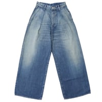 Ladie's / Graphpaper（レディース グラフペーパー）"Selvage Denim Two Tuck Wide Pants - DARK FADE"