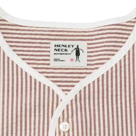 HENLEY NECK DEPARTMENT（ヘンリーネック デパートメント）"Allen - SIDOGRAS MAROON SEERSUCKER"