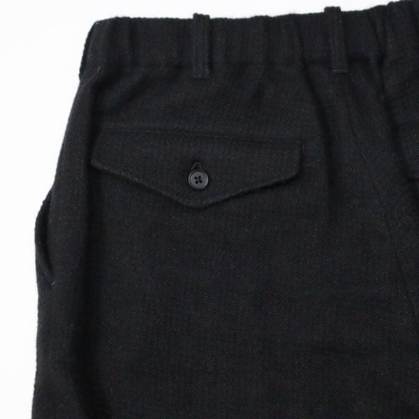 ノノット　ドレーピングトラックパンツ　アルパカドビーワッフルチャコール ノノット ドレーピングトラックパンツ アルパカドビーワッフル