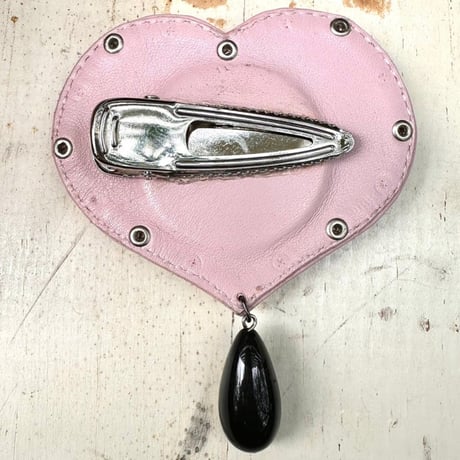 ☆新作☆"メメ"Hair Clip（ピンクビッグティアドロップ）右用