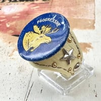 ☆新作☆Leather Ring（ビンテージバッジエルク）