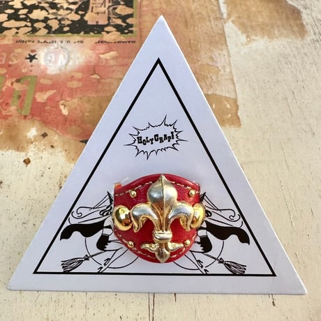 Leather Ring（ゴールドリリーレッド）