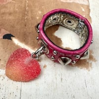 Leather Ring（グミハートピンク）