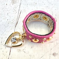 Leather Ring（ジュエルインハートピンク）