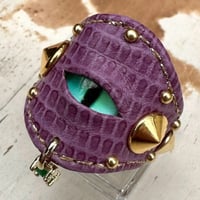 "ナゾノセイブツ" Leather Ring（Purp）
