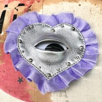 ☆新作☆"メメ"Hair Clip（シルバーパープルフリル）左用
