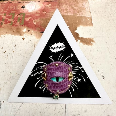 "ナゾノセイブツ" Leather Ring（Purp）
