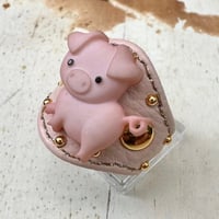 ☆新作☆Leather Ring（ピンクブーちゃん）