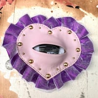 ☆新作☆"メメ"Hair Clip（ピンクパープルフリル）左用