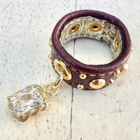 Leather Ring（ぷらぷらブリングジェムブラウン）