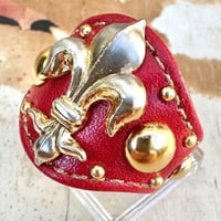 Leather Ring（ゴールドリリーレッド）