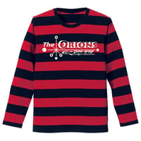 The ORIONS / O-LOGOボーダー Tee 長袖 B（レッド×ブラック）