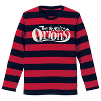 The ORIONS / O-LOGOボーダー Tee 長袖A（レッド×ブラック）
