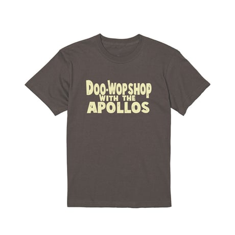 THE APOLLOS / DOO-WOP SHOP Tee（チャコール×イエロー）