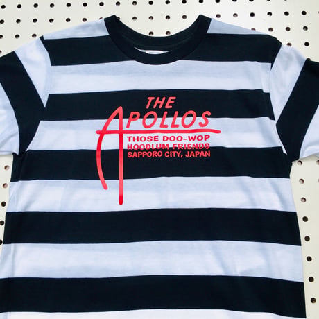 THE APOLLOS / A-LOGO ボーダーTee （ホワイト×ブラック）