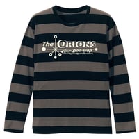 The ORIONS / O-LOGOボーダー Tee 長袖 B（チャコール×ブラック）