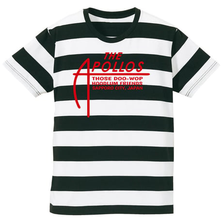 THE APOLLOS / A-LOGO ボーダーTee （ホワイト×ブラック）