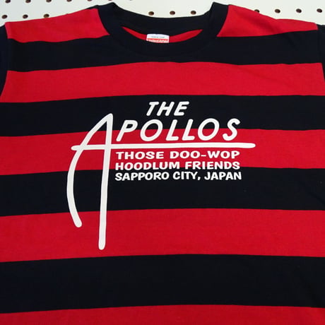 THE APOLLOS / A-LOGO ボーダーTee （レッド×ブラック）