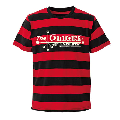 The ORIONS / O-LOGOボーダー Tee  B（レッド×ブラック）