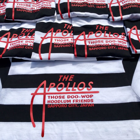 THE APOLLOS / A-LOGO ボーダーTee （ホワイト×ブラック）