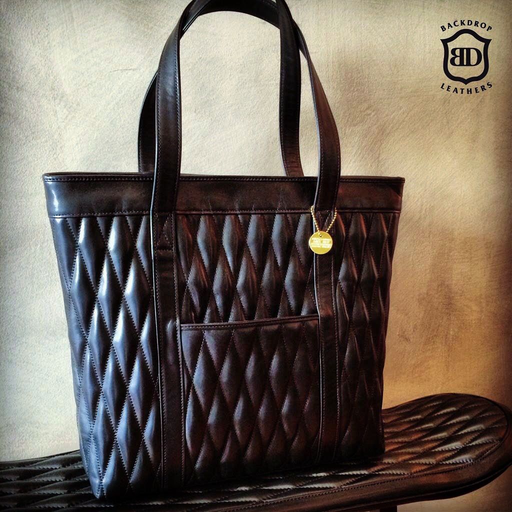 バックドロップレザー　BACKDROP Leathers DIA ブラック BACKDROP Leathers バックドロップレザーズ DIA TOTEBAG ダイヤ
