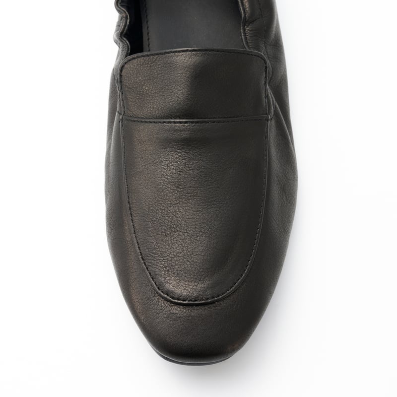 VIEILLE ブラックレザー バレエシューズ ストックレザー】ストックレザーバレエシューズ （ブラック
