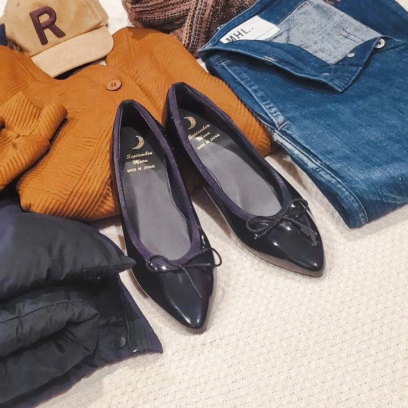 セプテンバームーン エナメル バレエシューズ 22.5 （Ray BEAMS - 22.5  