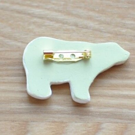 シロクマのブローチ【送料込】