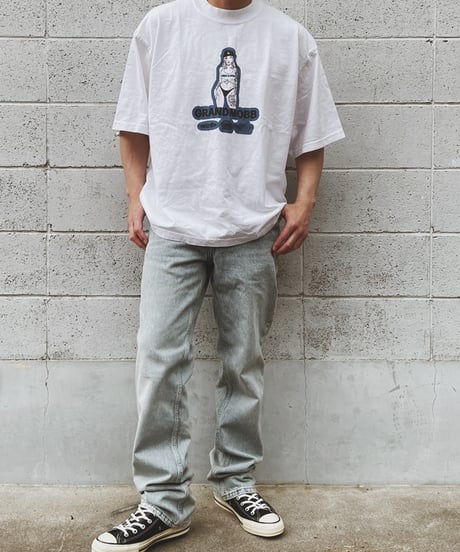 LA Girl's T-shirt/White×Dodger blue